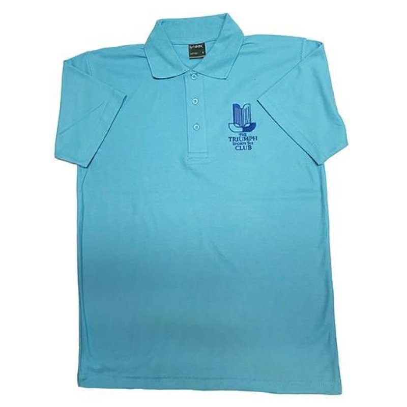 UC101SKXL NEW POLO SHIRT SKY BLUE EXTRA LARGE The Triumph Sports Six Club